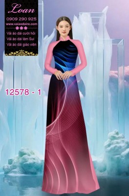 Vải áo dài họa tiết vệt sáng-DT 12578