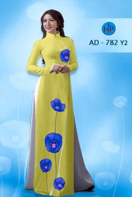 Vải áo dài hoa chạy dọc-DT 1378