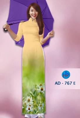 Vải áo dài cánh đồng hoa-DT 1393
