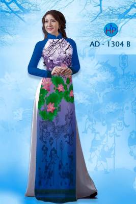 Vải áo dài hoa Sen-DT 1531