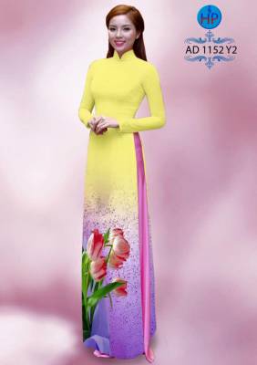 Vải áo dài hoa Ly-DT 1589