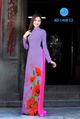 Vải áo dài hoa 3D-DT 1664