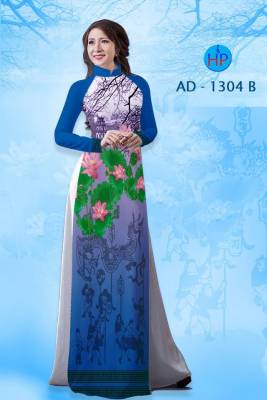 Vải áo dài hoa Sen-DT 1681