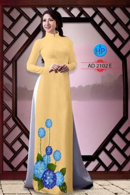 Vải áo dài hoa Bồ Công Anh-DT 1762