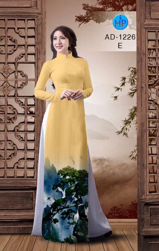 Vải áo dài phong cảnh
