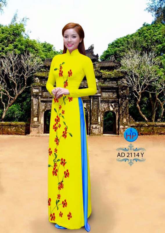 Vải áo dài hoa dọc