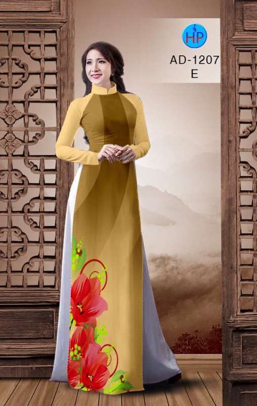 Vải áo dài hoa dưới