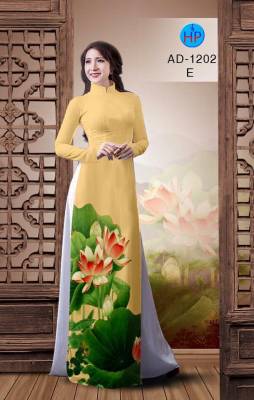 Vải áo dài hoa Sen-DT 1817