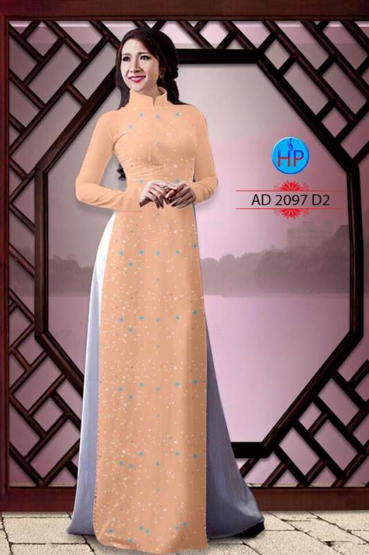 Vải áo dài chấm bi nhỏ