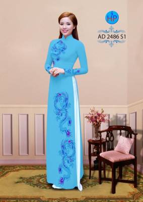 Vải áo dài Rồng bay-DT 2184