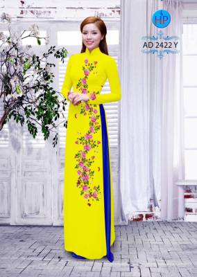 Vải áo dài hoa Hồng dây-DT 2346