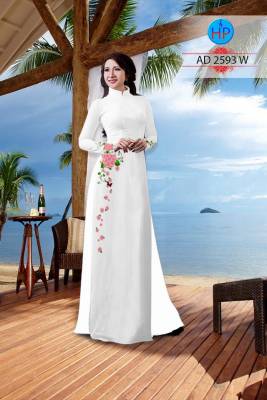 Vải áo dài hoa dây-DT 2355