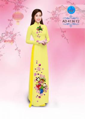 Vải áo dài bánh chưng ngày tết-DT 2793