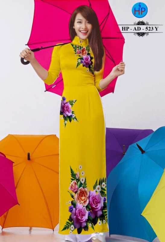Vải áo dài Lụa hoa trên dưới