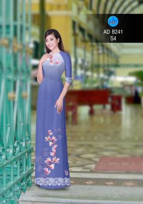 Vải áo dài hoa mờ-DT 2858