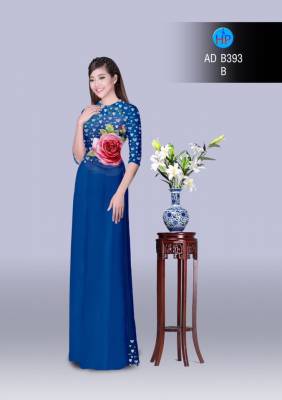 Vải áo dài hoa Hồng-DT 2866