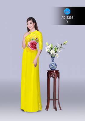 Vải áo dài hoa Hồng-DT 2866