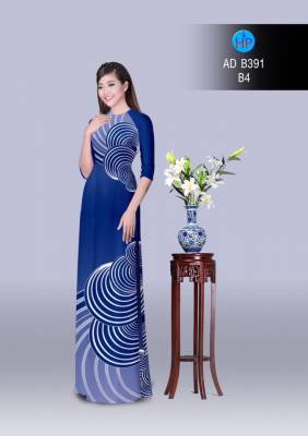 Vải áo dài hoa văn tròn-DT 2869