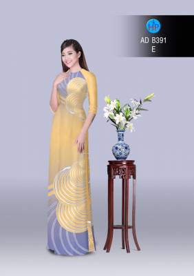 Vải áo dài hoa văn tròn-DT 2869