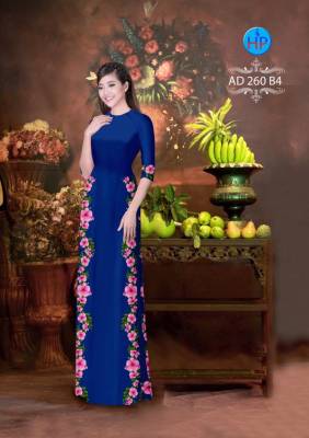 Vải áo dài hoa dây 2 bên-DT 2872