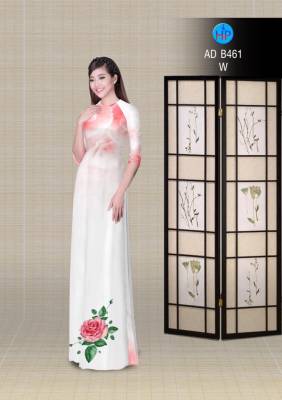 Vải áo dài hoa Hồng-DT 2905