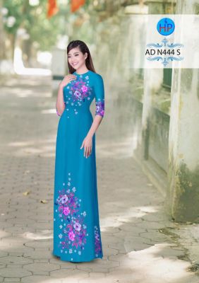 Vải áo dài hoa trên dưới-DT 2963