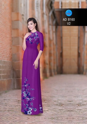 Vải áo dài cành Đào-DT 2971