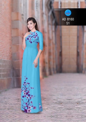 Vải áo dài cành Đào-DT 2971