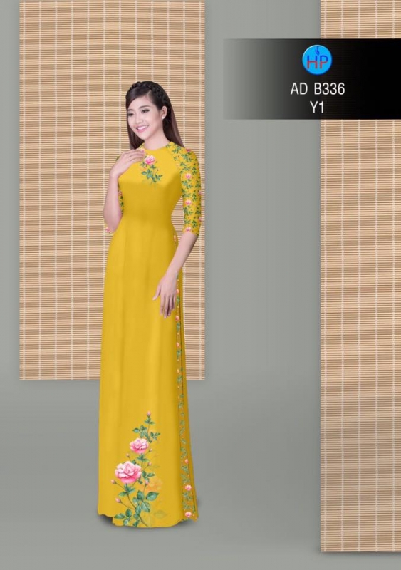Vải áo dài hoa Hồng