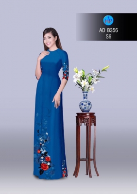 Vải áo dài hoa dây tà dưới-DT 3047