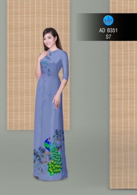 Vải áo dài chim Công-DT 3051