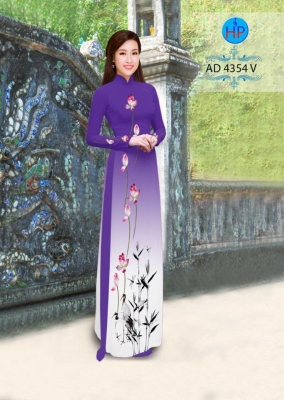 Vải áo dài hoa Sen dây-DT 3057