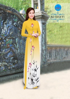 Vải áo dài hoa Sen dây-DT 3057