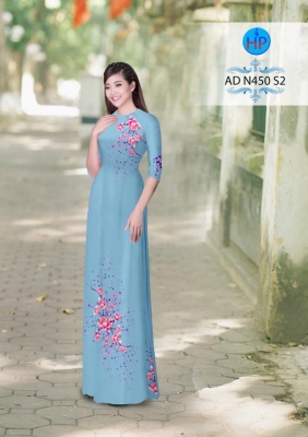 Vải áo dài hoa nhỏ trên dưới-DT 3062