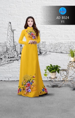 Vải áo dài hoa Hồng-DT 3178