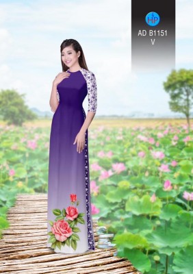 Vải áo dài hoa Hồng-DT 3280