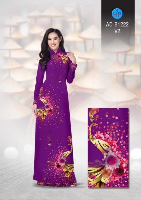 Vải áo dài chim Công-DT 3288