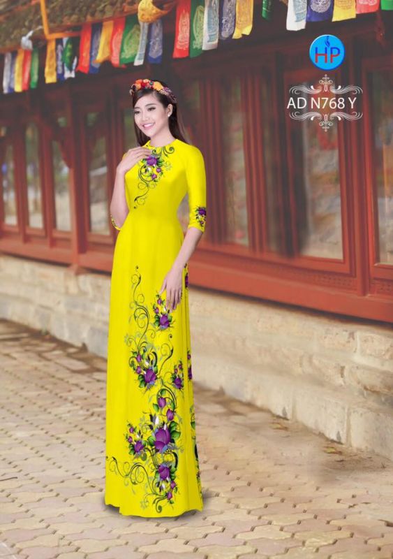 Vải áo dài hoa dây