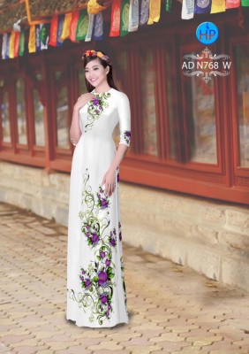 Vải áo dài hoa dây-DT 3341