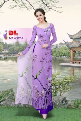 Vải áo dài phong cảnh-DT 3353