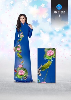 Vải áo dài hoa Sen-DT 3411