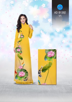 Vải áo dài hoa Sen-DT 3411