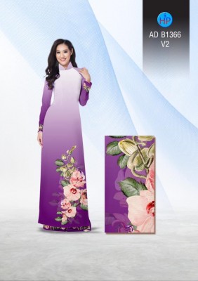 Vải áo dài hoa Lan-DT 3418