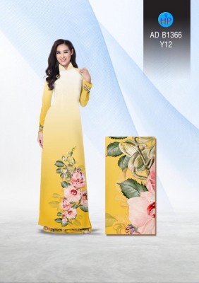 Vải áo dài hoa Lan-DT 3418