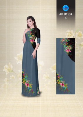 Vải áo dài hoa xéo-DT 3498