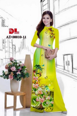 Vải áo dài hoa sen-DT 3620