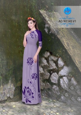 Vải áo dài hoa sen mờ-DT 3645