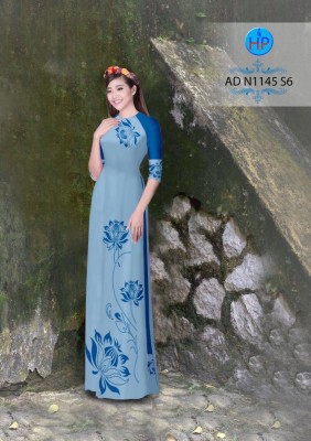 Vải áo dài hoa sen mờ-DT 3645