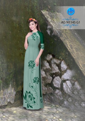 Vải áo dài hoa sen mờ-DT 3645