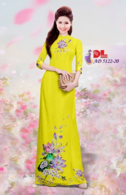 Vải áo dài hoa sen-DT 3769